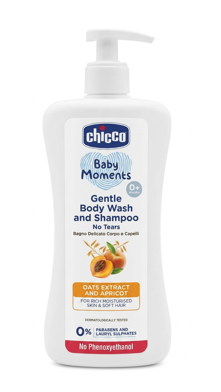 Chicco Baby Moments Gentle Body Wash and Shampoo (1L)
