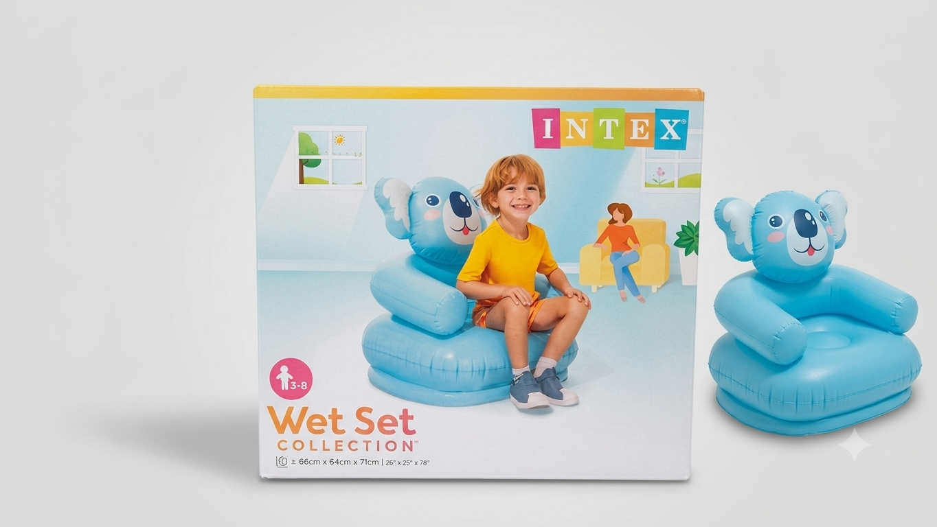 inflatable chair, part of their "Wet Set Collection"