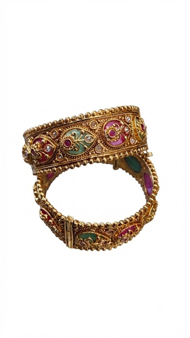 Traditional Gold Kada (Ethnic Bridal Bangle)