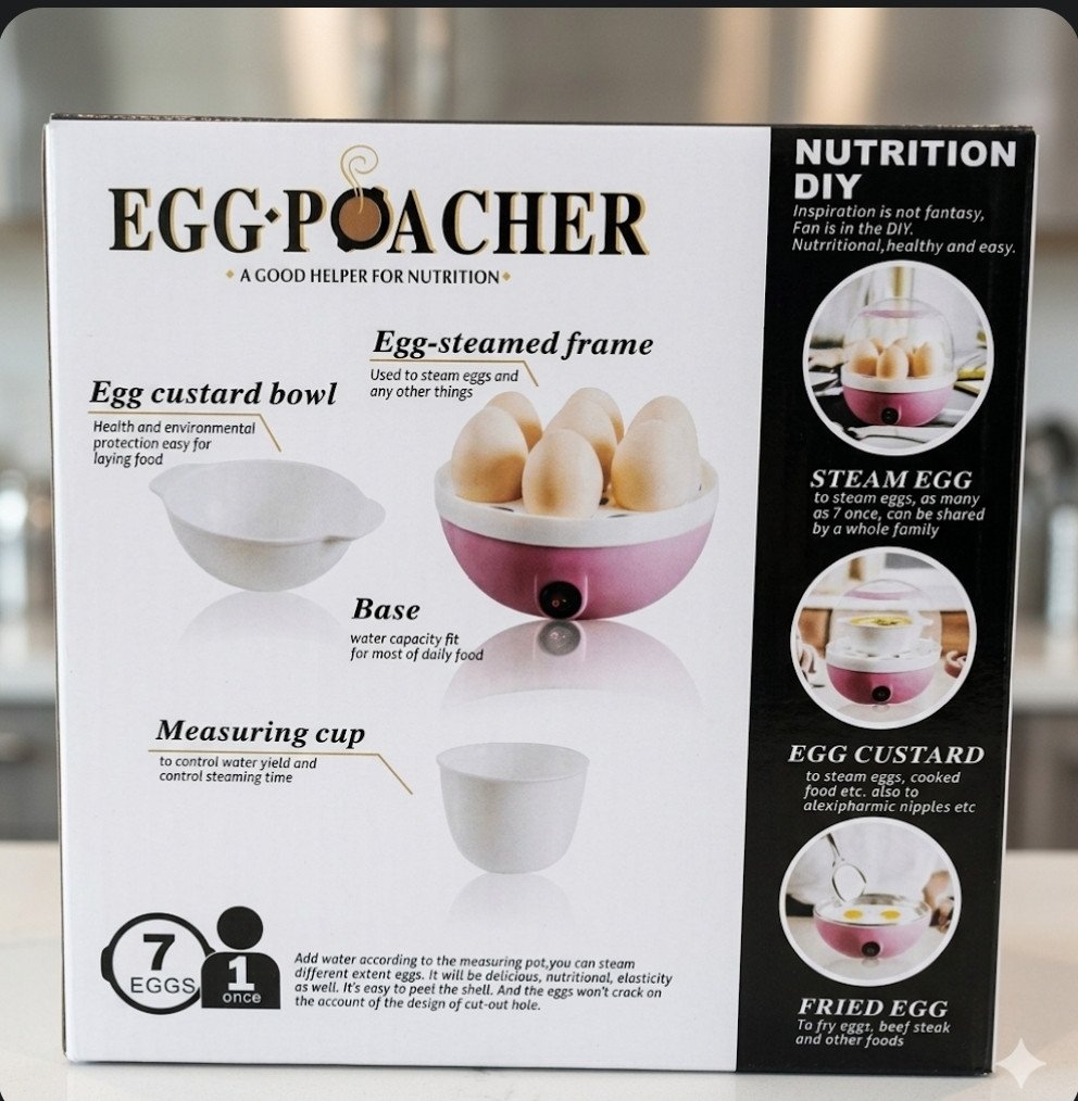 Multi-Functional 7-Egg Capacity Electric Cooker