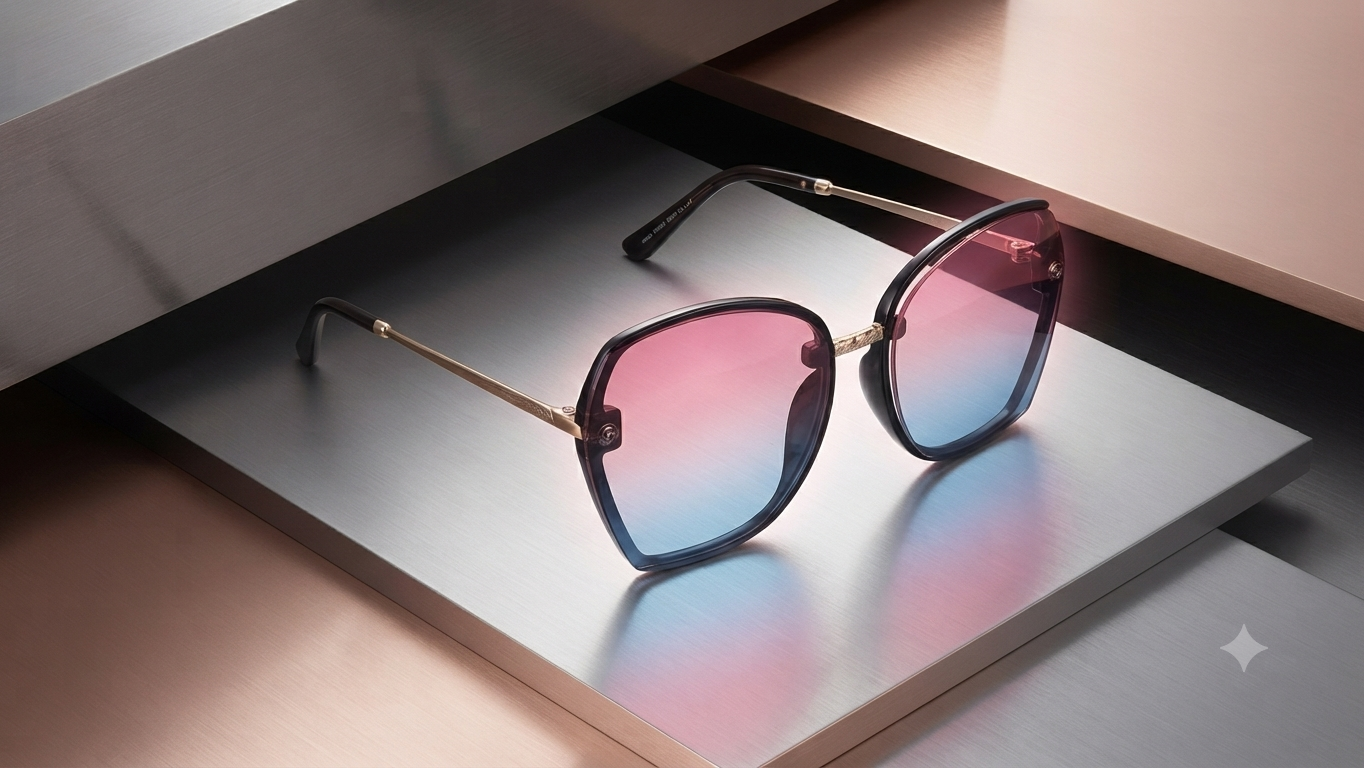 Geometric Gradient Lens Sunglasses