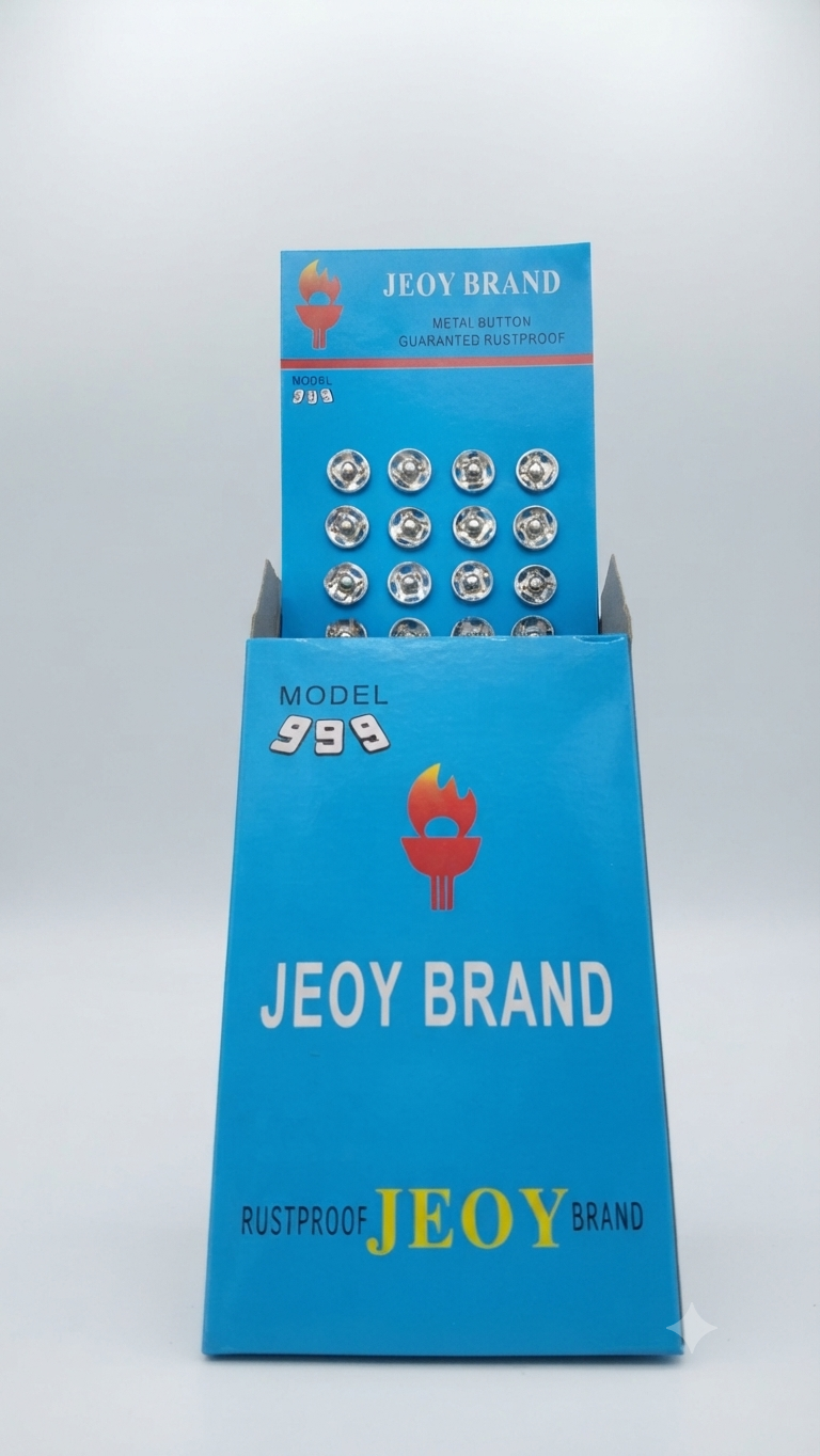 Jeoy Brand Model 999 Rustproof Metal Buttons Set