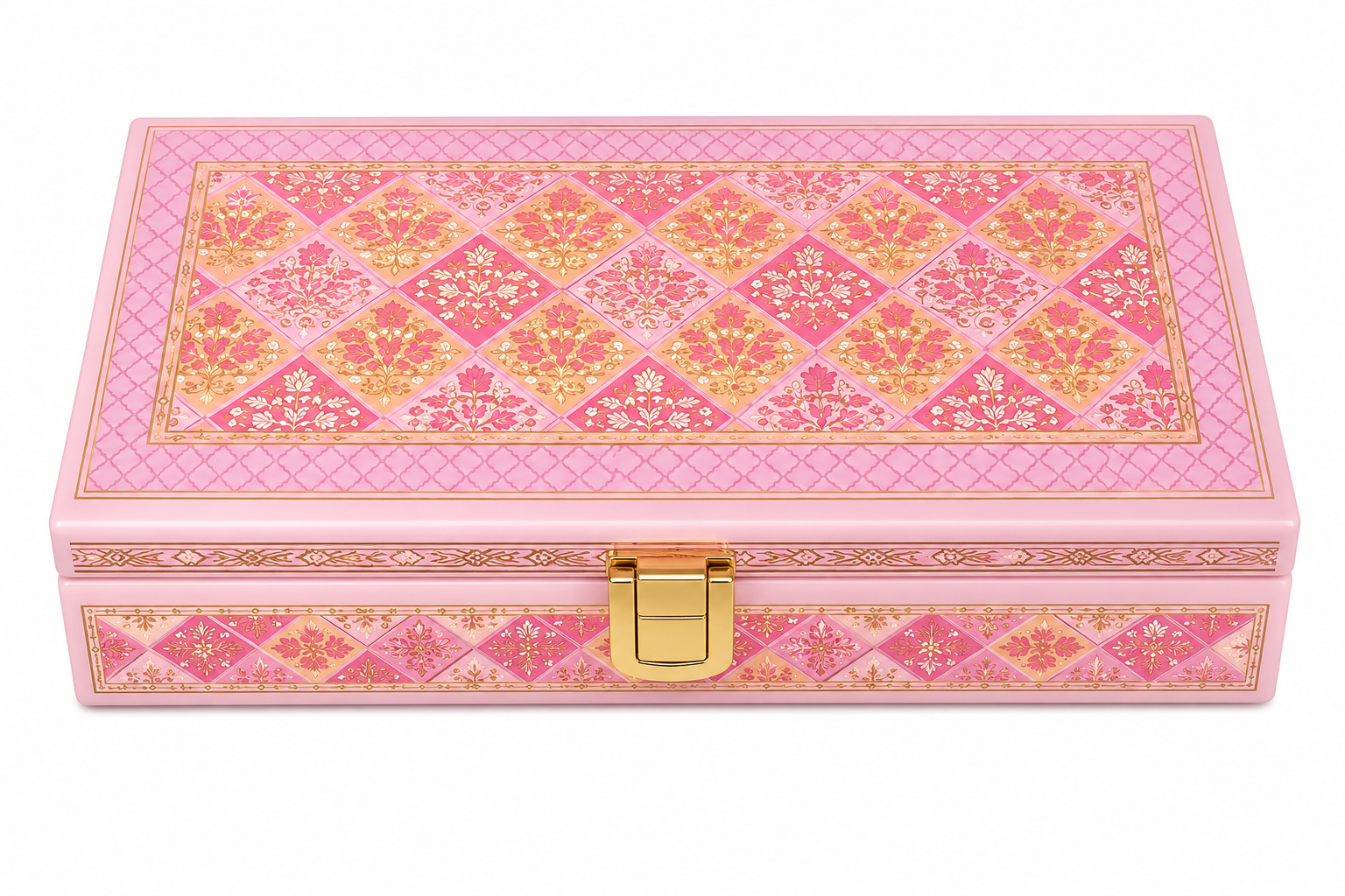 Premium Pink Designer Cash Box with Lock