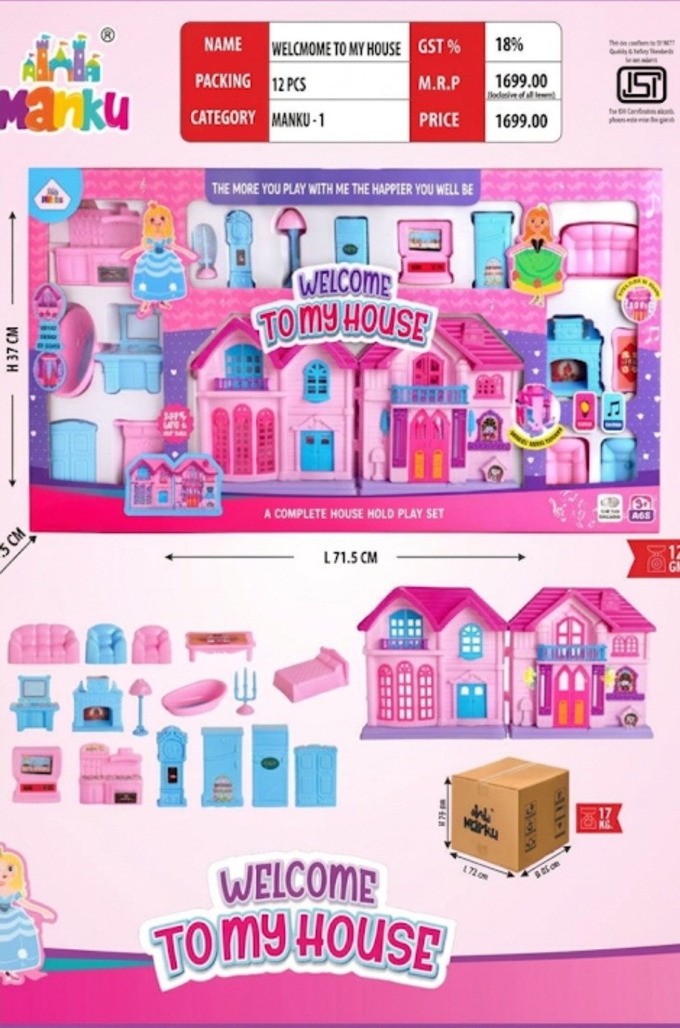 A large, multi-story dollhouse - Manku