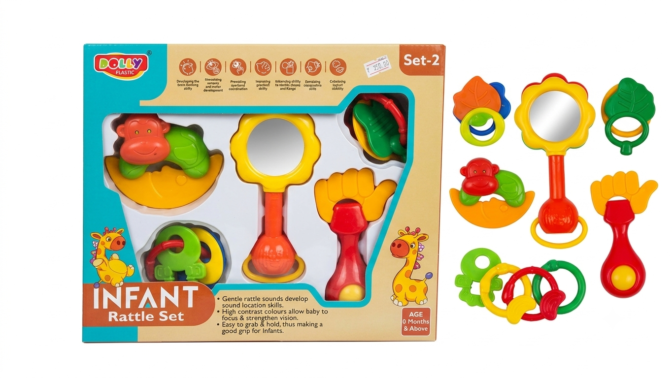 Dolly Plastic "INFANT Rattle Set" (Set-2)