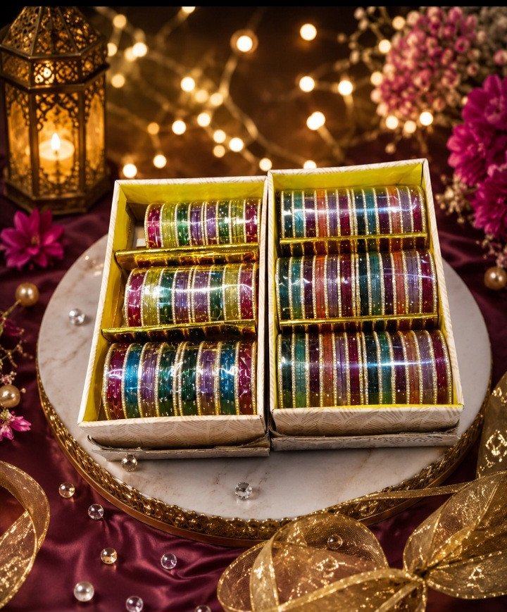 Royal Prism Glitter Bangles Set