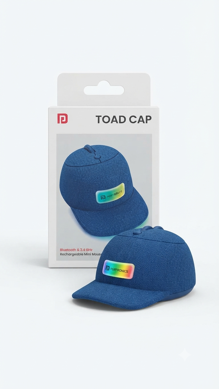 Portronics Toad Cap Wireless Mouse with Bluetooth 5.0 + 2.4GHz Dual Mode & RGB Ambidextrous Optical Mouse