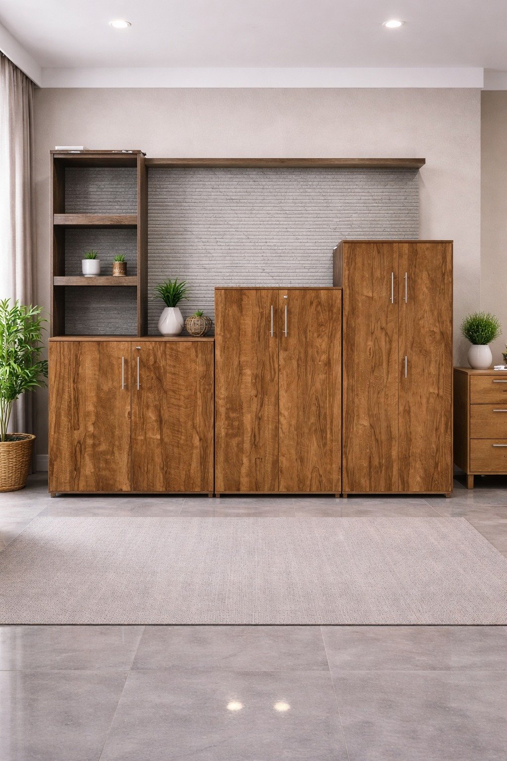 The Horizon Tiered Modular Storage Wall & Entertainment Unit