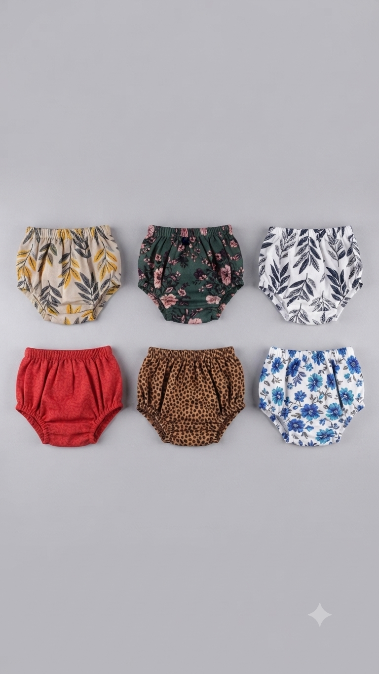 Assorted Miniature Underwear Set for Krishna Ji (6-Piece Collection)