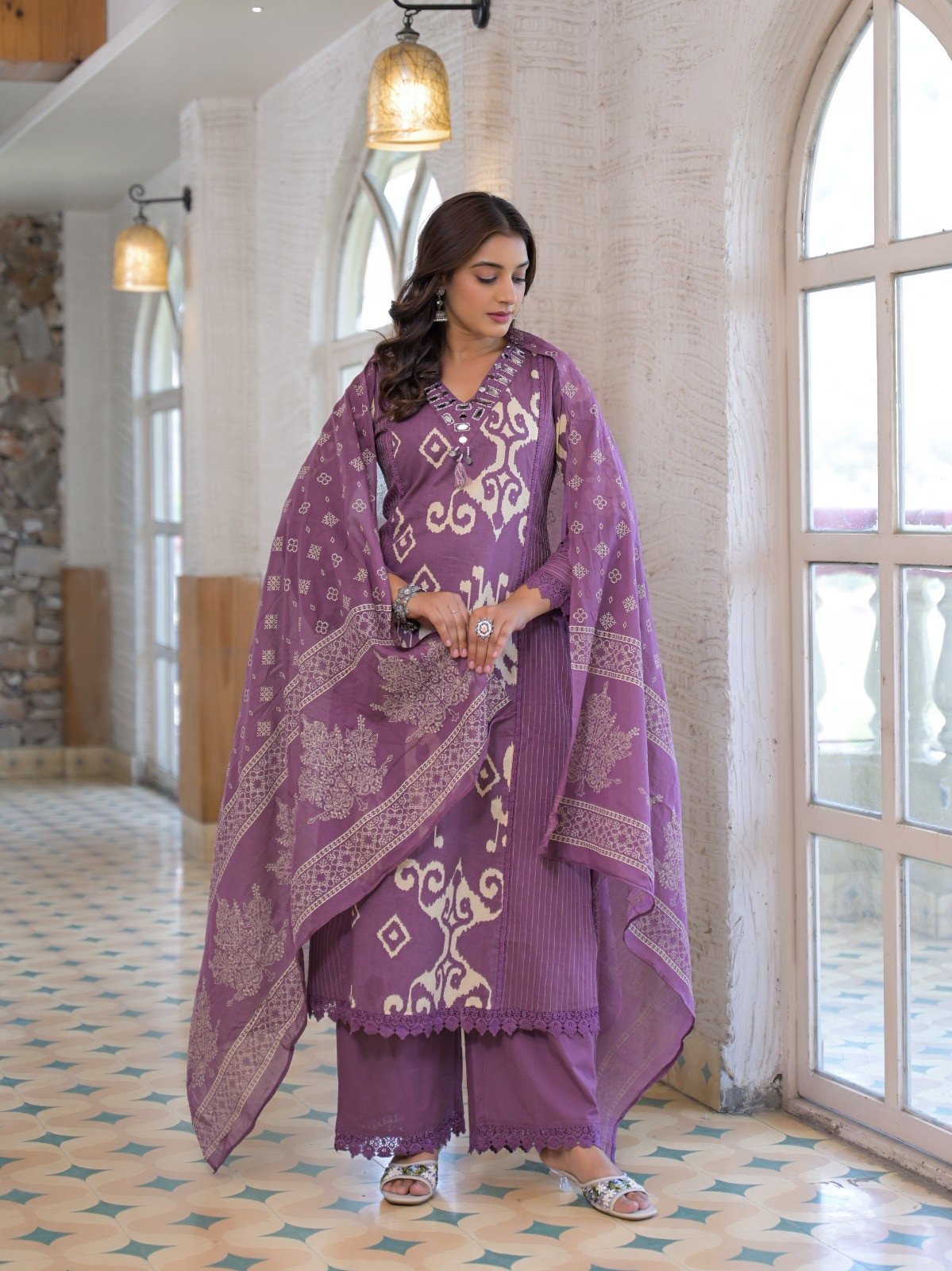 Pure Mul Cotton Kurty pant dupatta