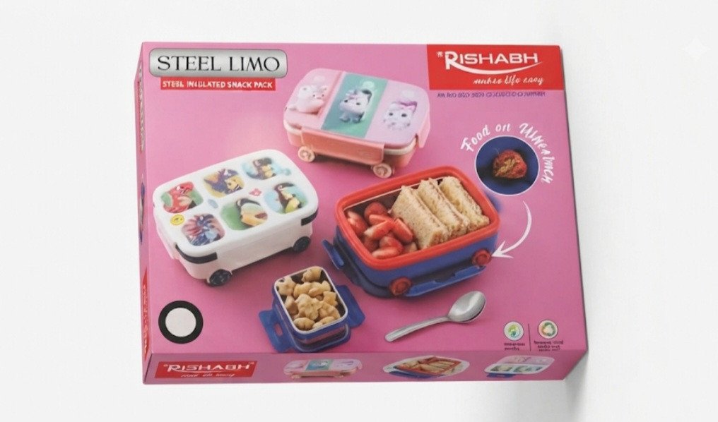 Rishabh Steel Limo Steel Insulated Snack Pack