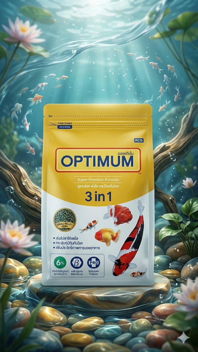 Optimum 3-in-1 Super Premium Koi & Goldfish Diet