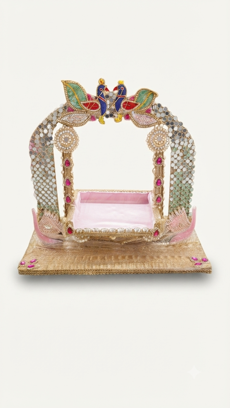 Ornate Decorative Jhula (Swing) for Deity
