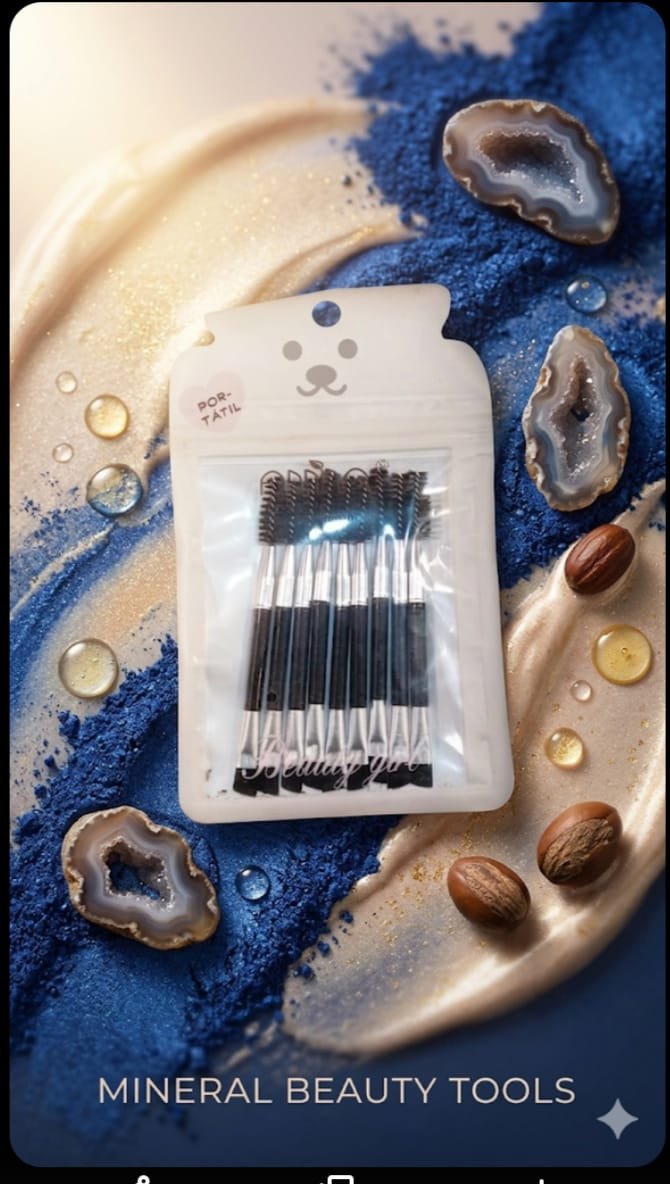 Azure Radiance" Precision Spoolie and Brush Set