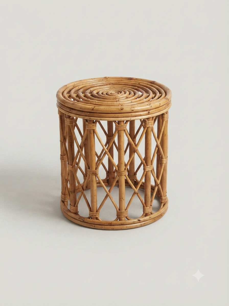 Rattan Stool / Side Table