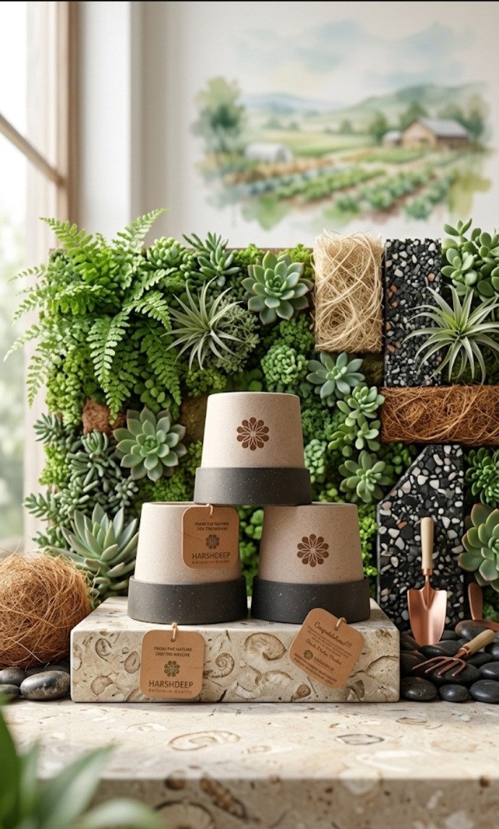 The Harshdeep Eco-Conscious Dual-Tone Planter Set