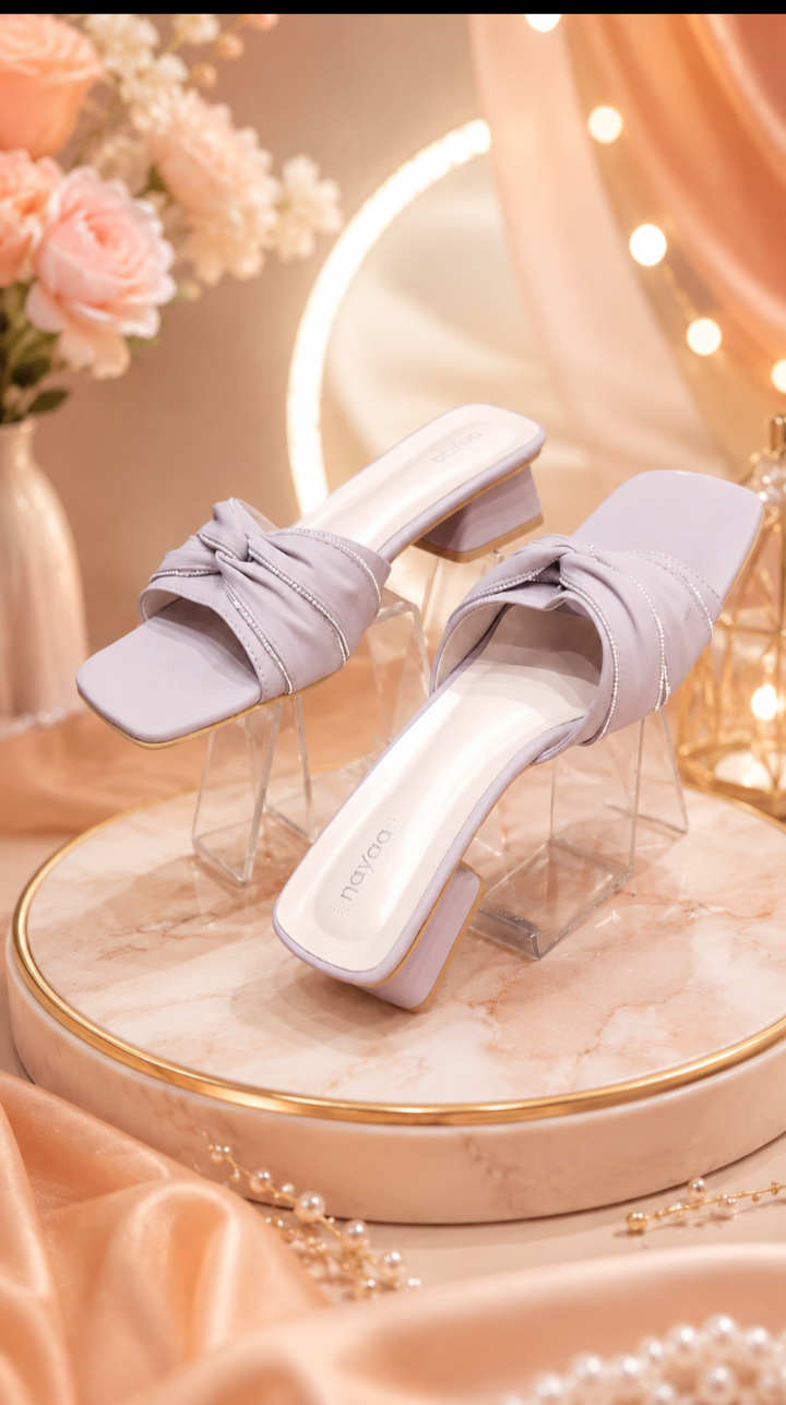 Lavender Knot Slide Heels