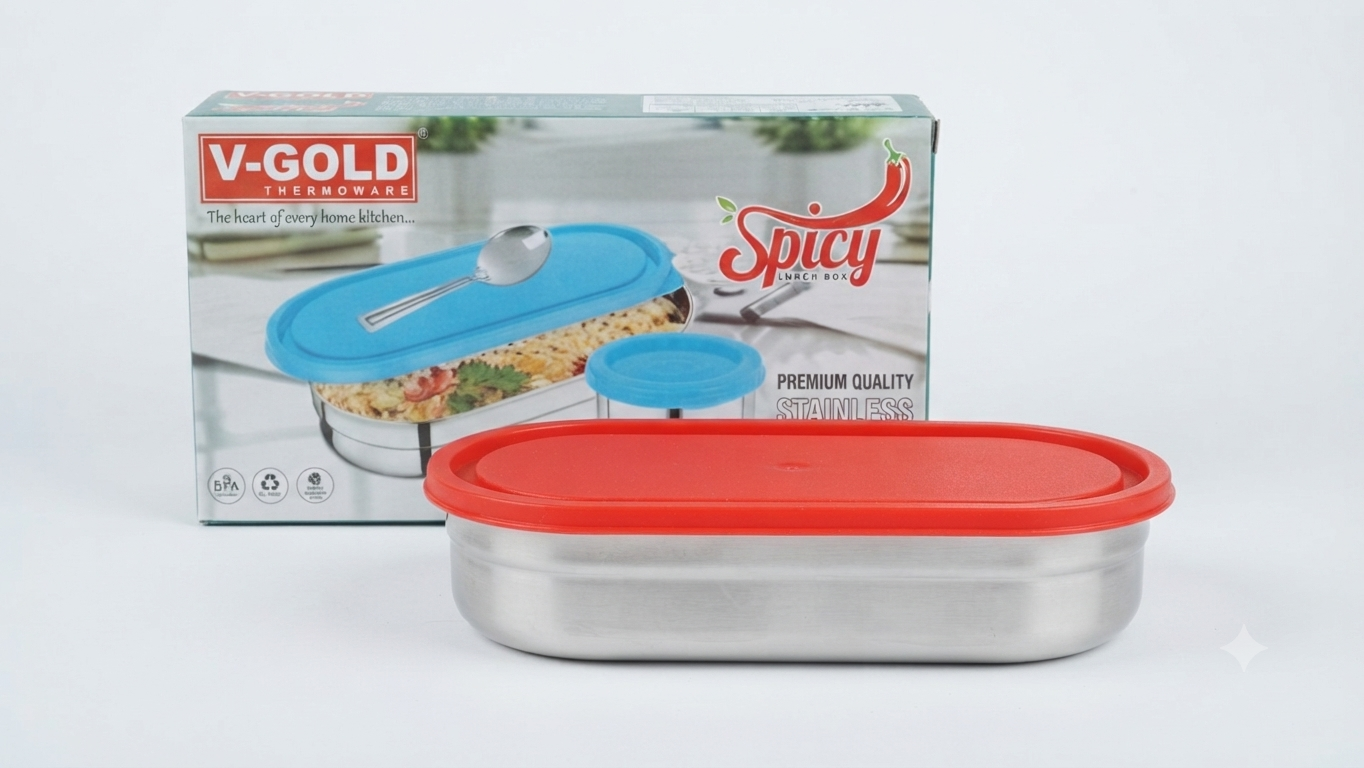 V-GOLD Thermoware "Spicy" Stainless Steel Lunch Box