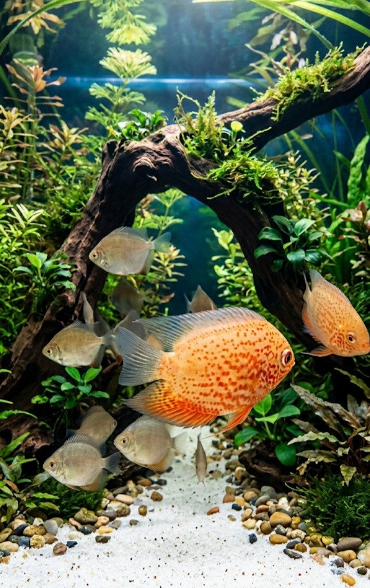 The Red Spat Severum Cichlid