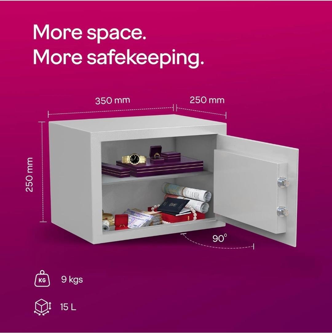 Godrej Security Solutions Forte Pro 15 Litres Safe Locker for Home & Office with Mechanical Key Lock