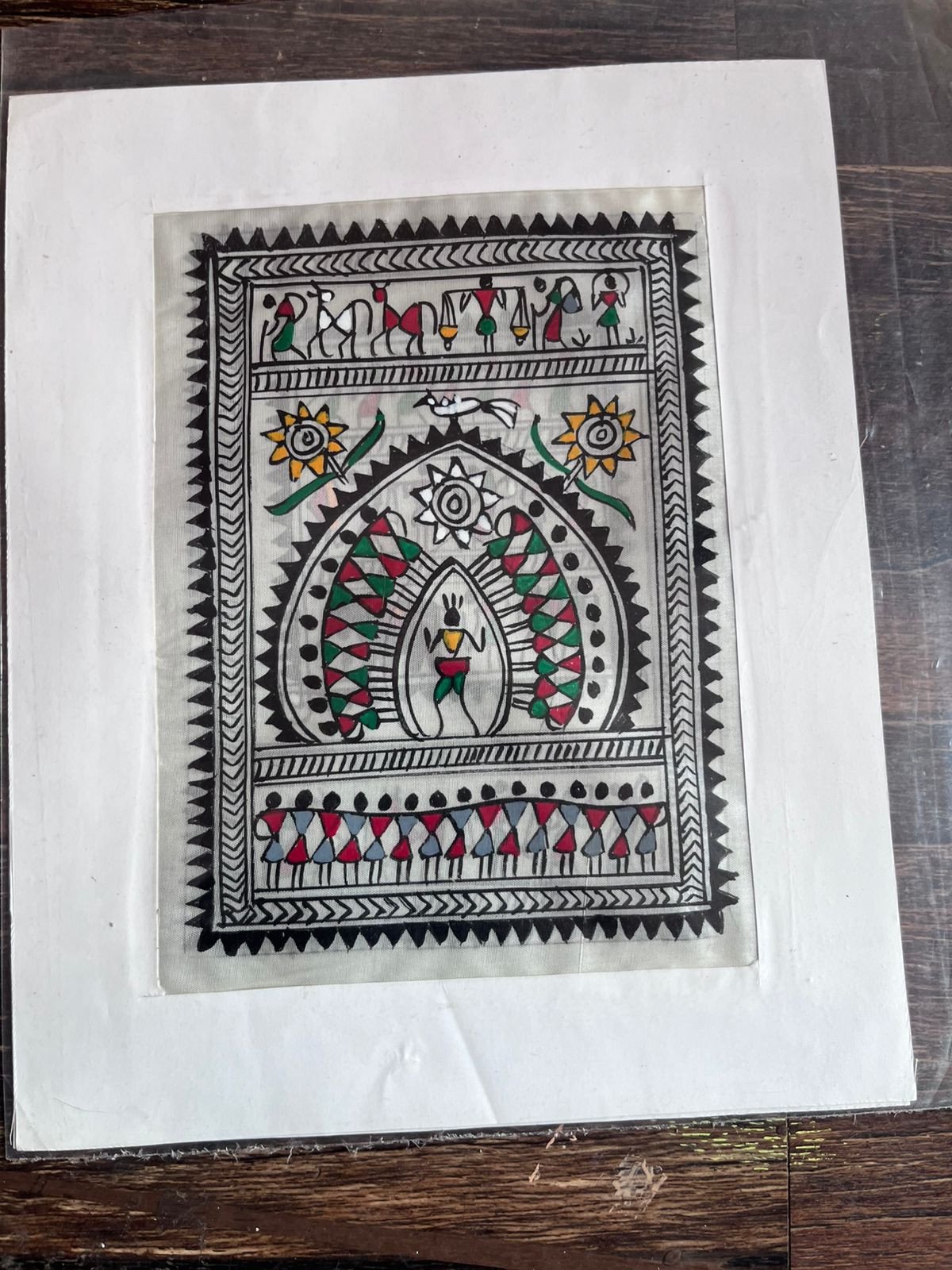 Traditional Warli Folk Art Painting – Narrative Panel