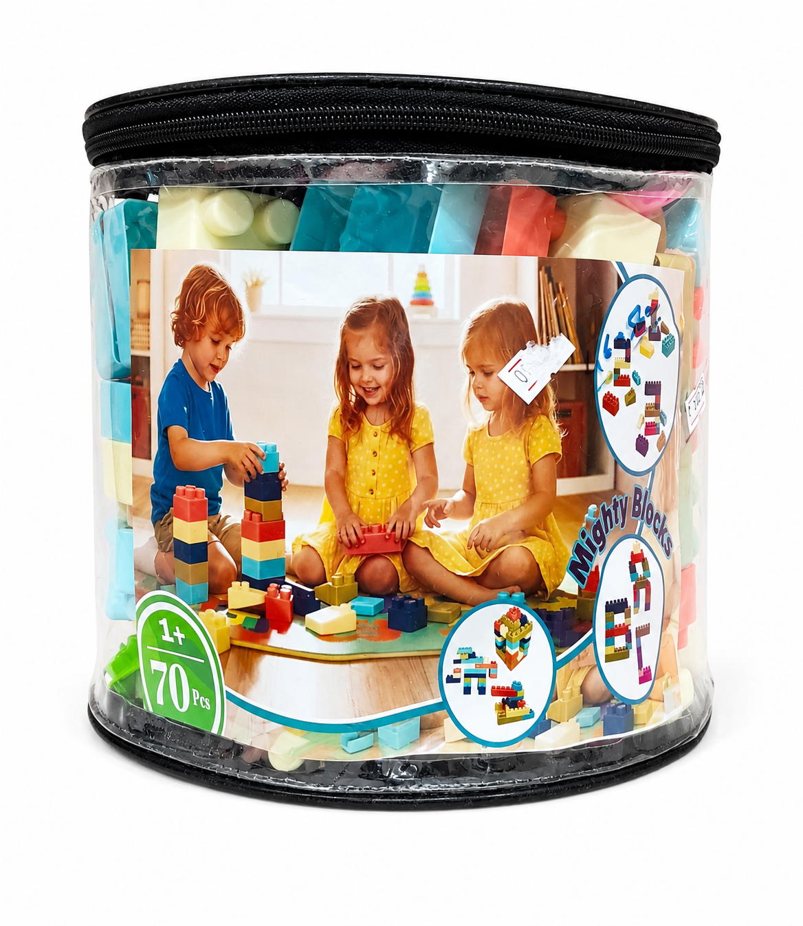 Mighty Blocks Educational Building Set – 70 Pieces