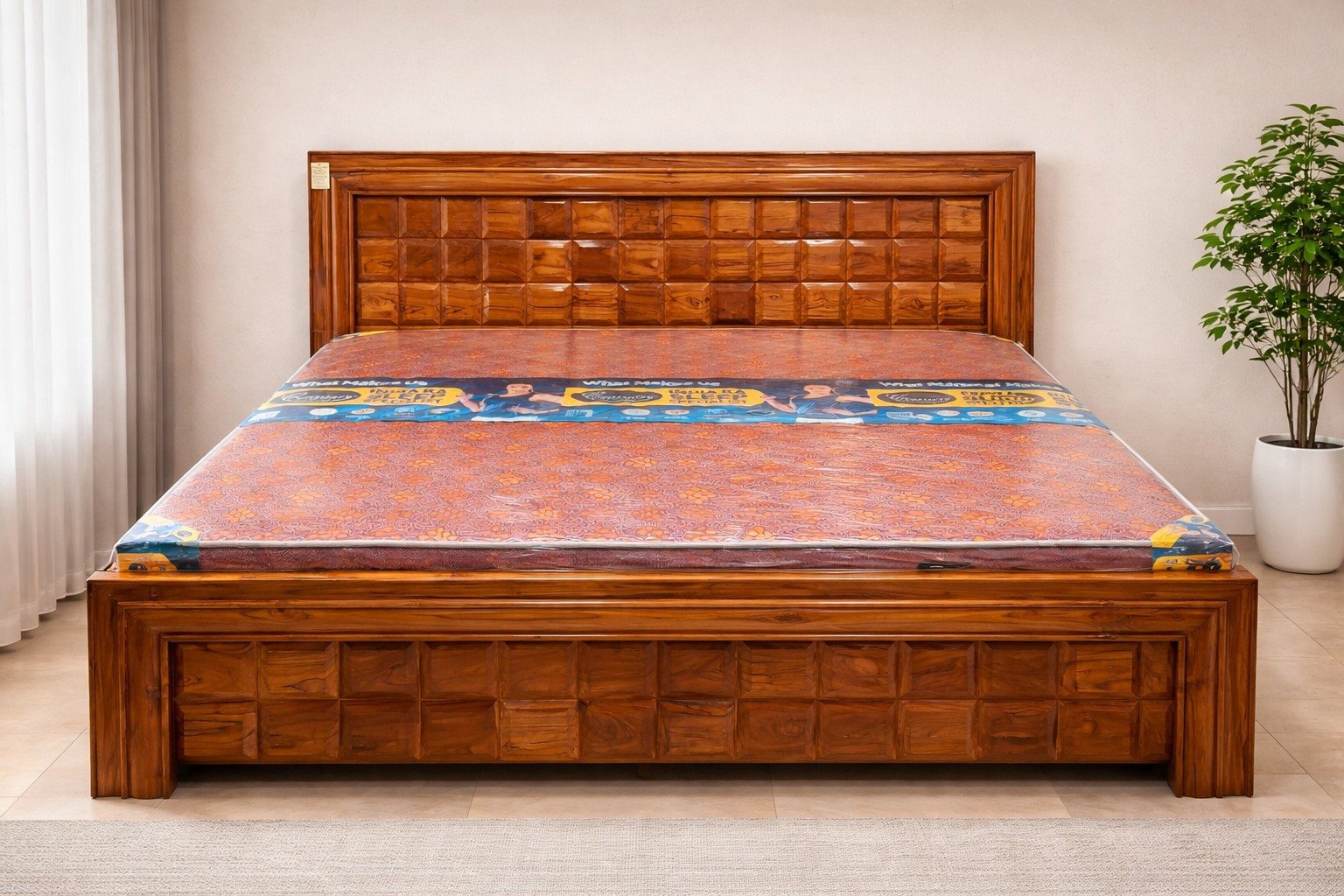 Premium Solid Wood Designer Bed