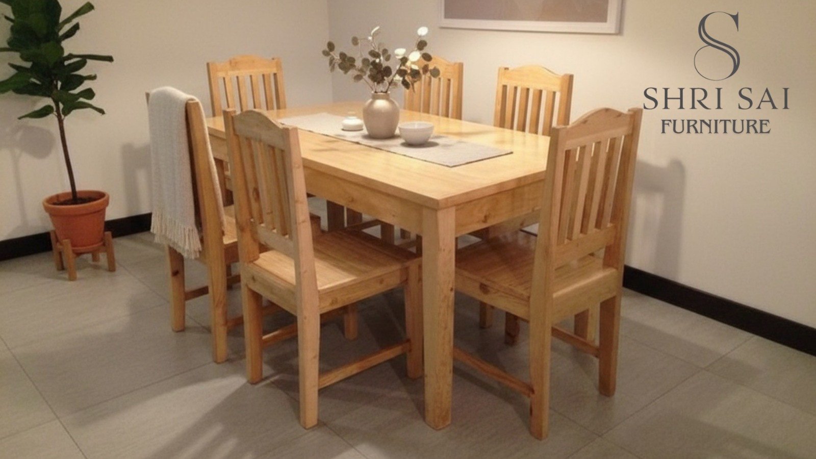Scandinavian Oak 6 Seater Dining Set