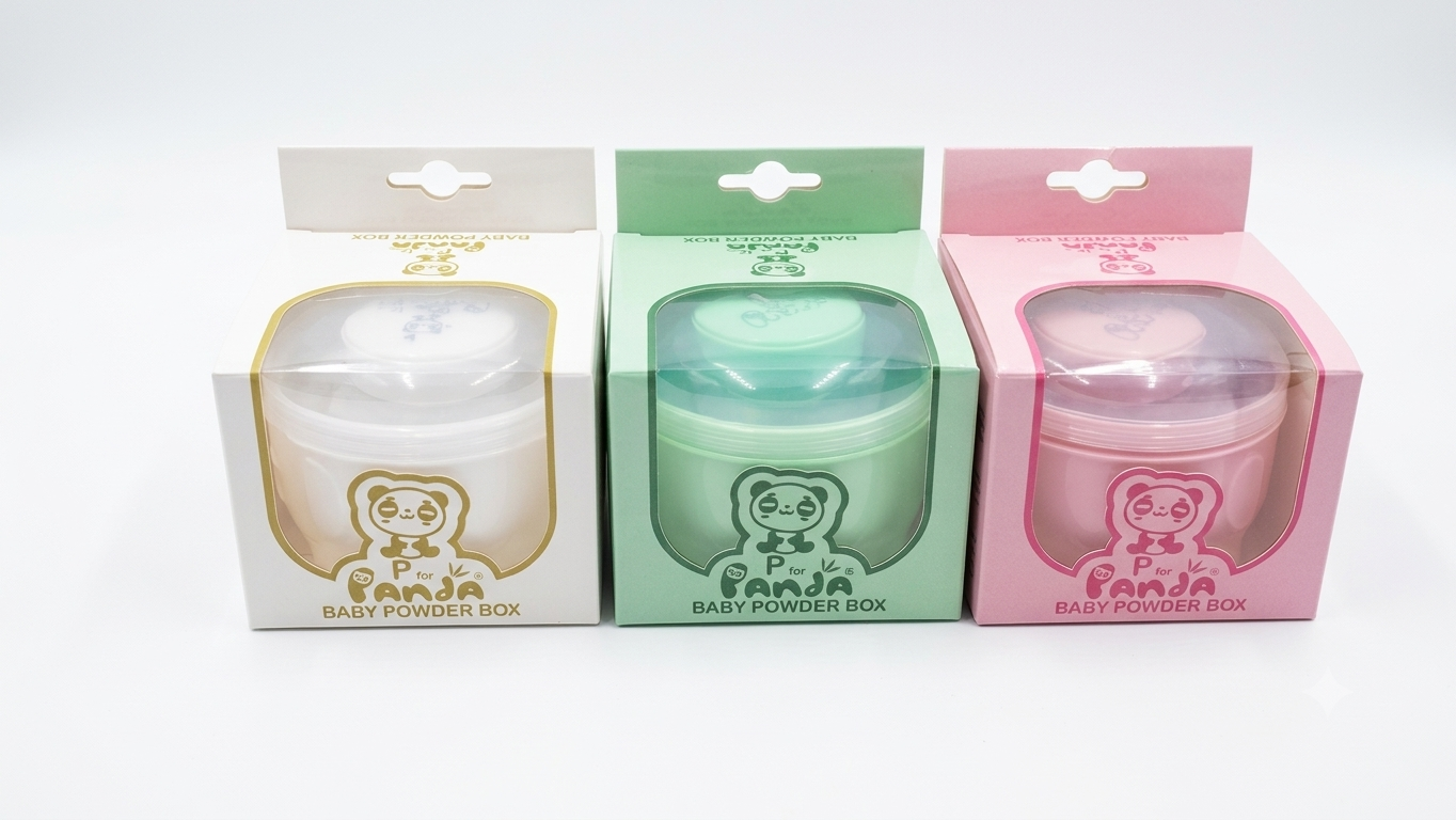 P for Panda Baby Powder Box