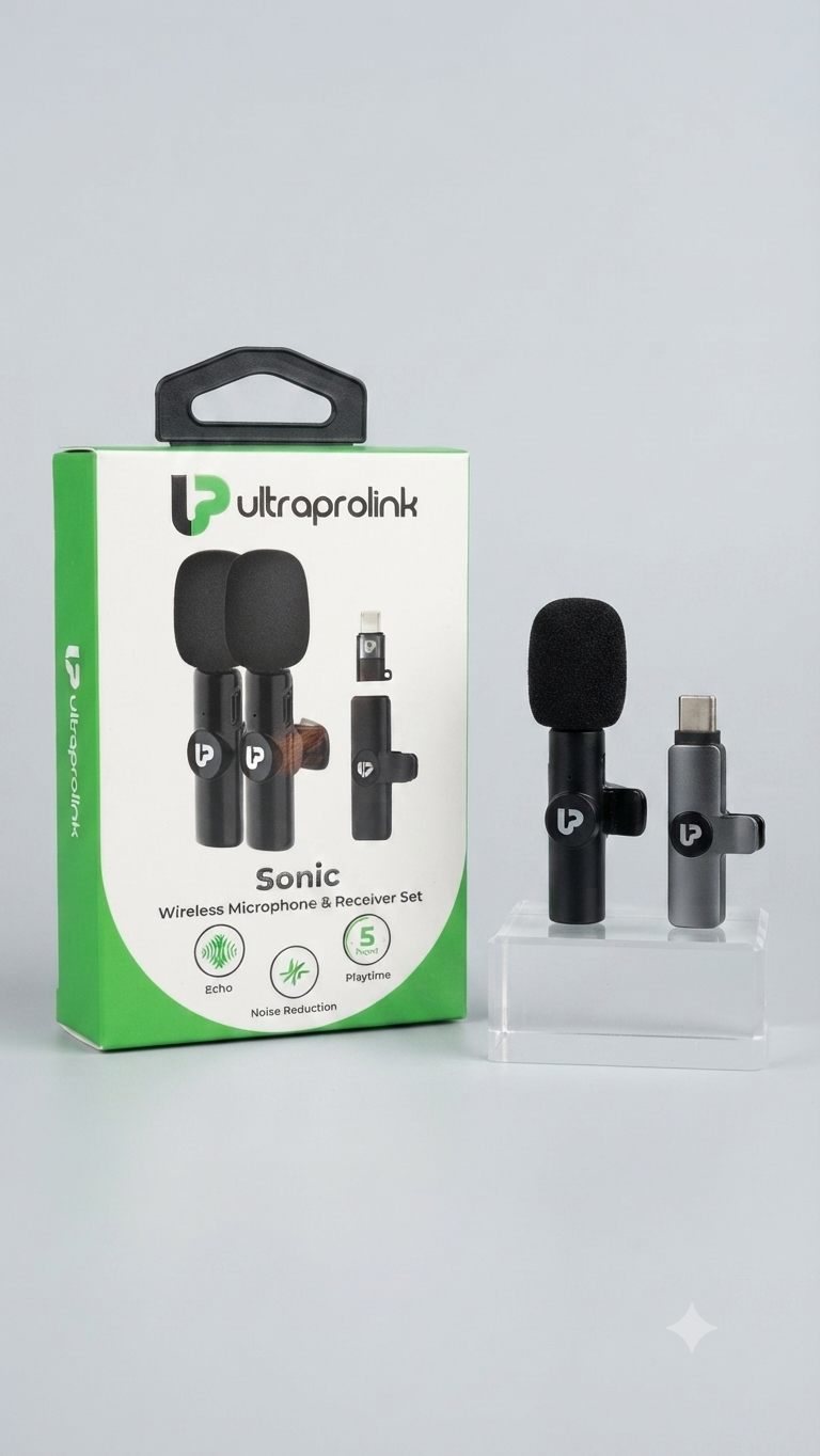 Ultraprolink Sonic Wireless Microphone & Receiver Set