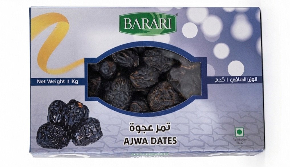 Barari Ajwa Dates (تمر عجوة) – Premium Quality (1 Kg)