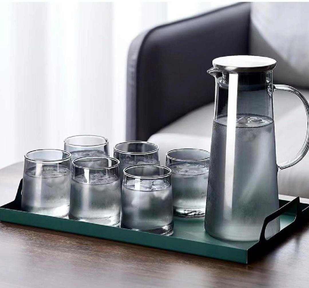 Juice Glasses Set of 6 and Jug Set Combo