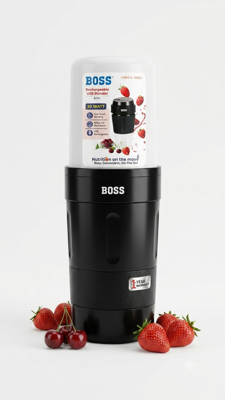 BOSS Rechargeable USB Blender (Model B-711)