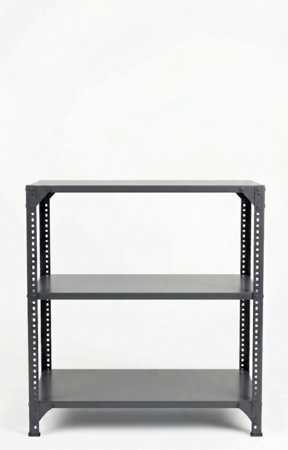 Heavy-Duty 3-Tier Slotted Angle Storage Rack