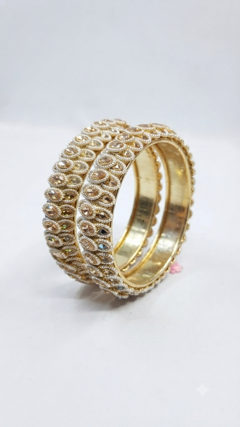 Embellished Stone & Bead Designer Bangles