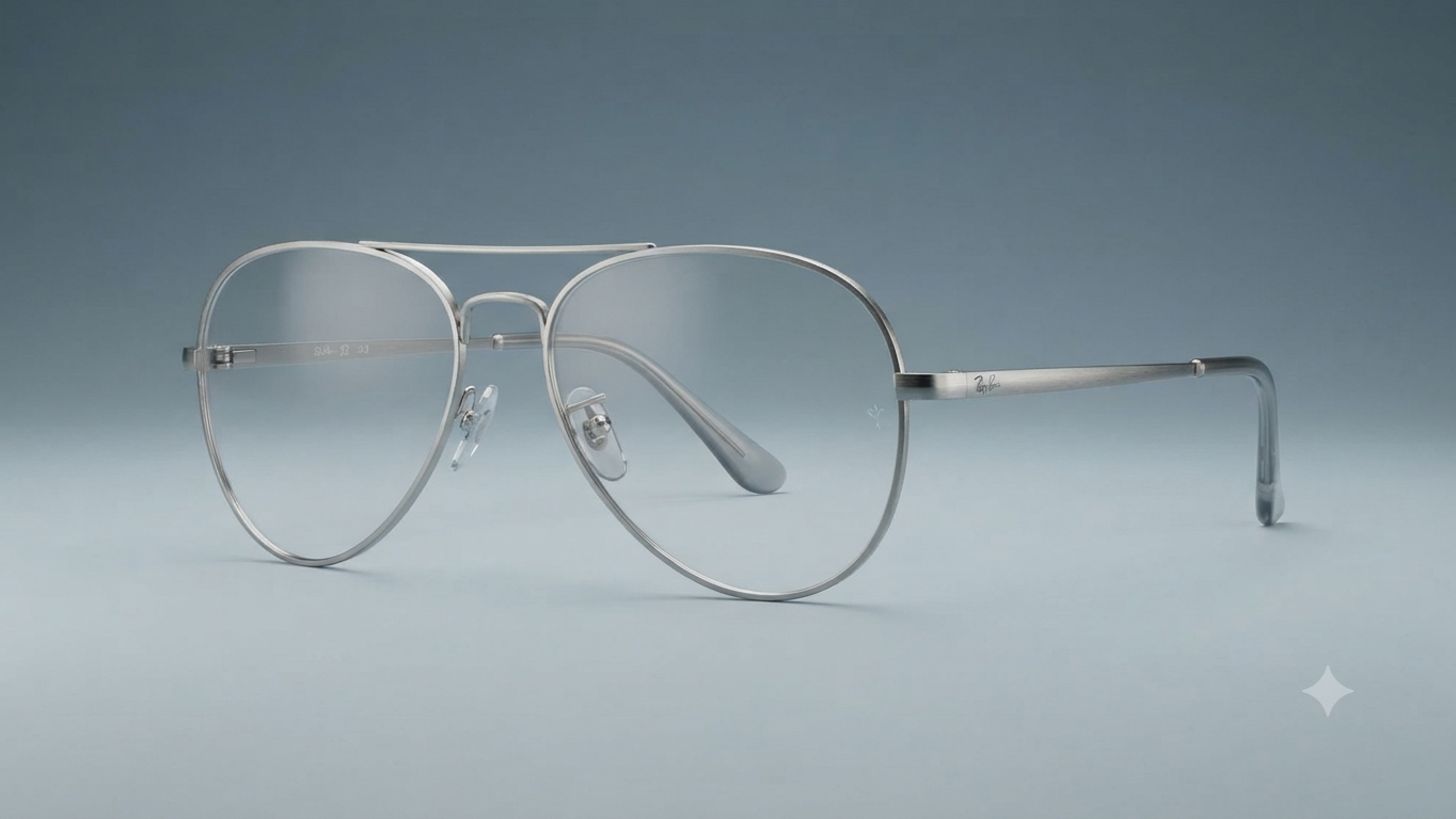 Ray-Ban Silver Metal Aviator Optical Frames