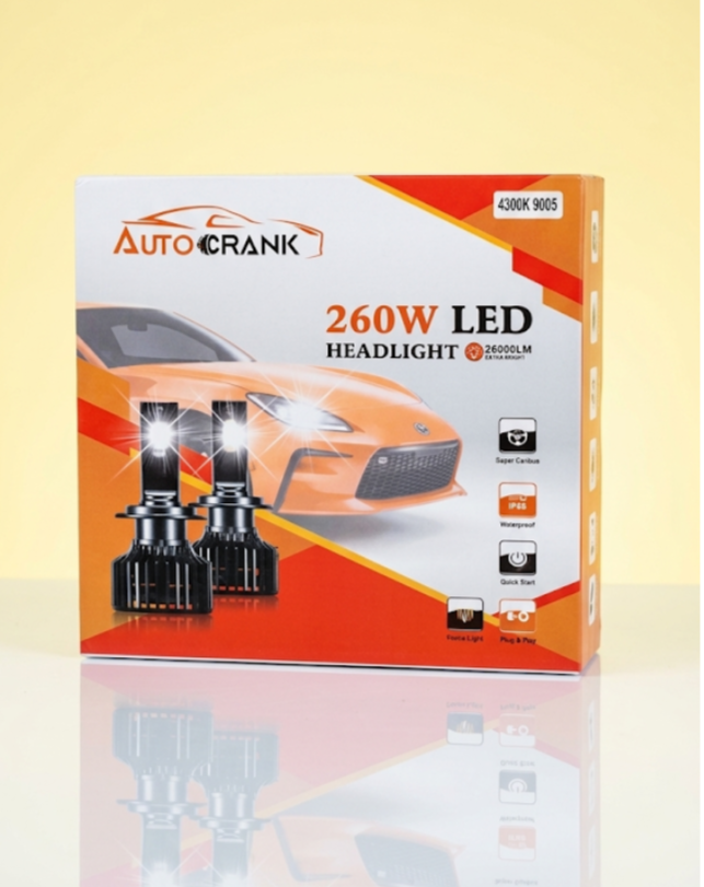 AutoCRANK 260W LED Headlight