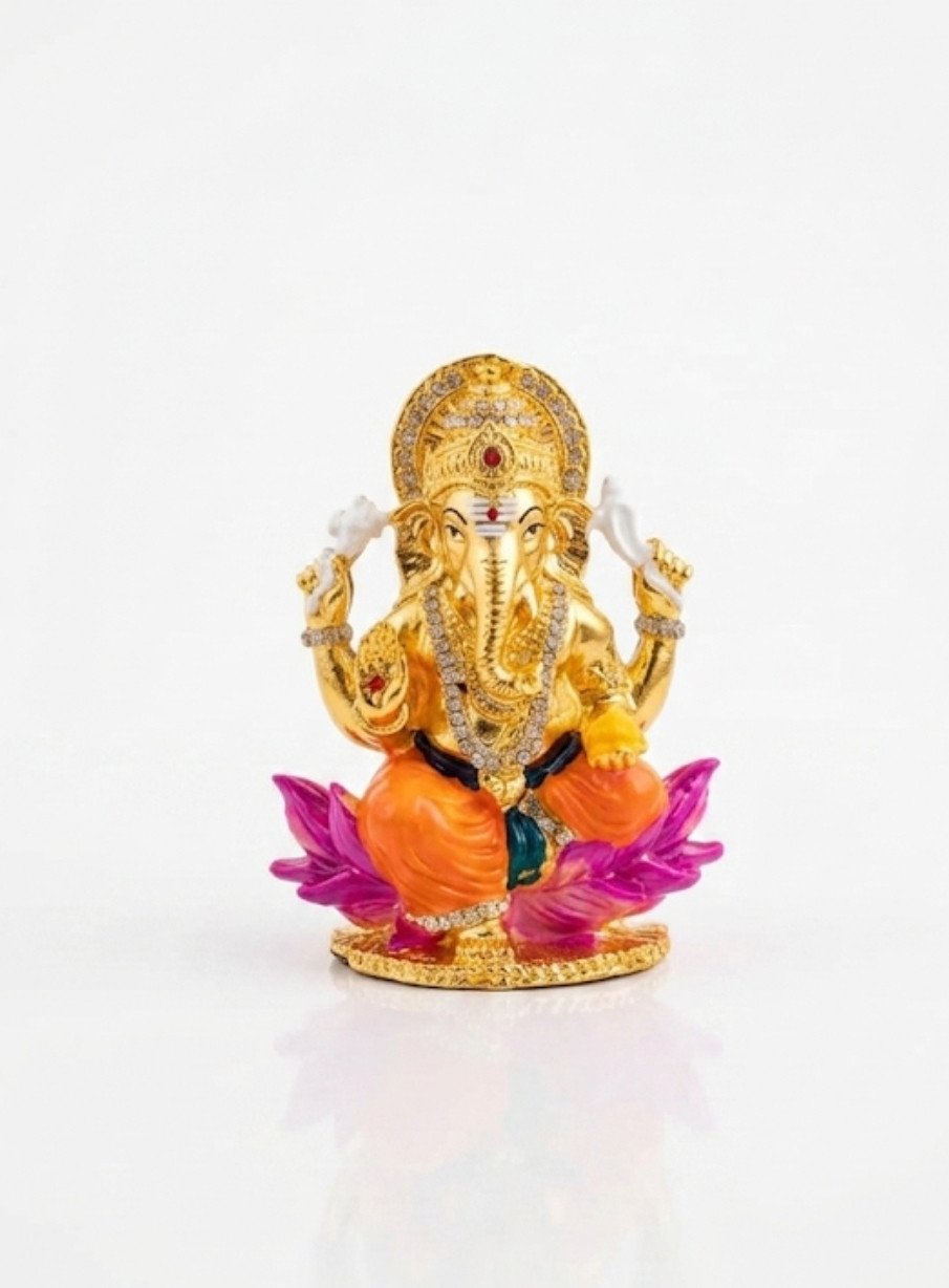 Divine Lord Ganesha Gold-Plated Idol