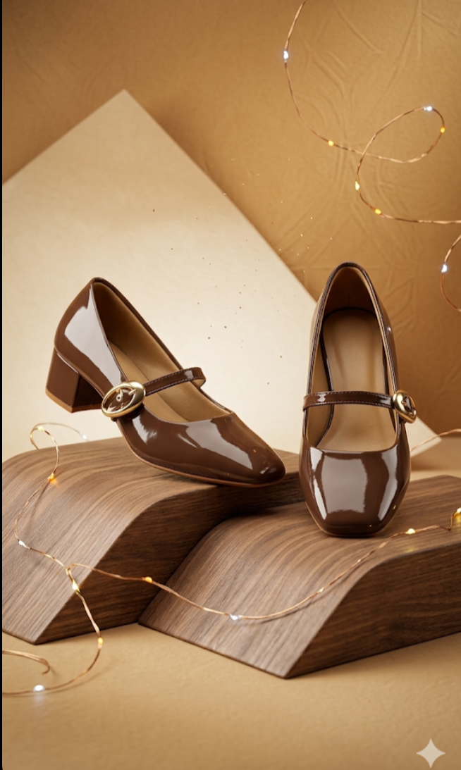 Espresso Patent Leather Mary Jane Pumps