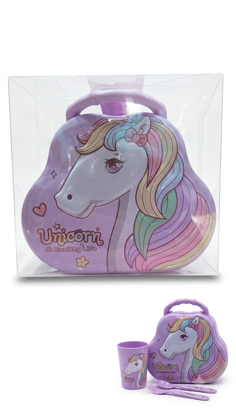 Unicorn Lunch Kit (or Tiffin Box Set)