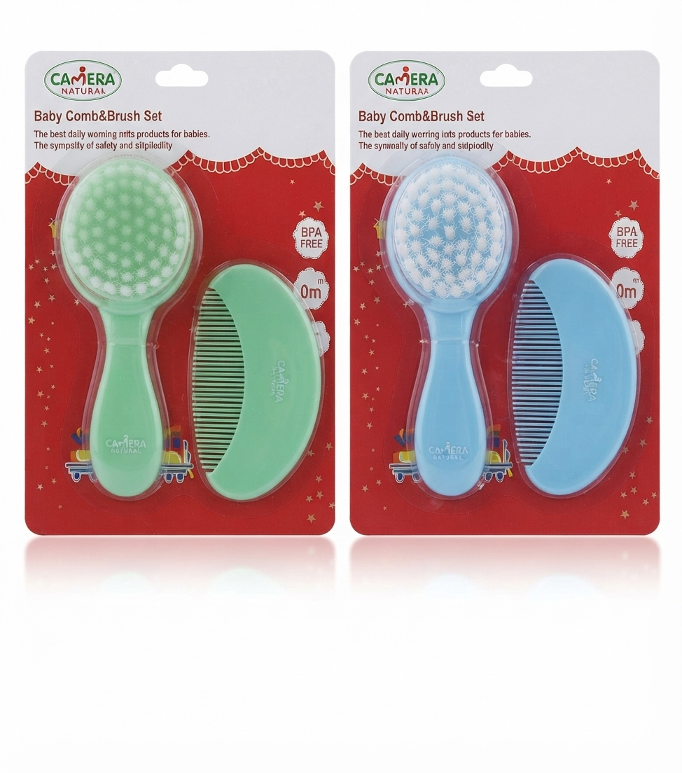 Camera Natural Baby Comb & Brush