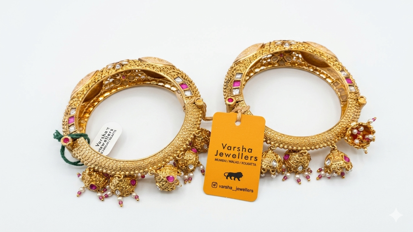 old-tone bangles with dangling charms