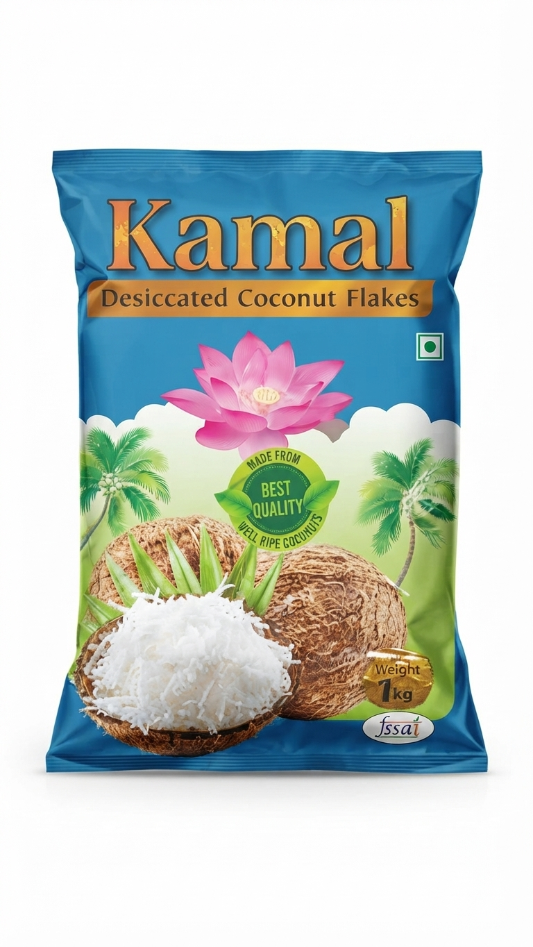 Kamal Desiccated Coconut Flakes – 1 kg
