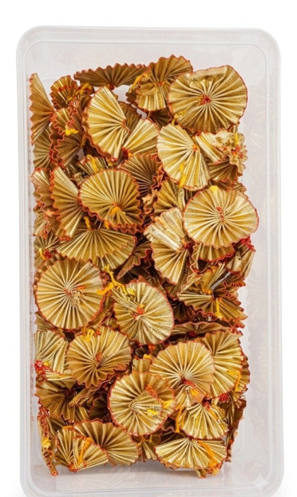 Gold Decorative Fan Appliques 12 pieces