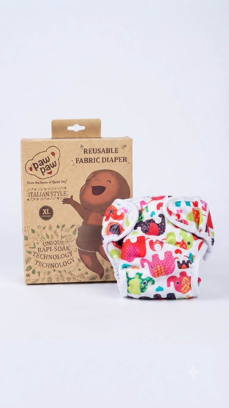 Paw Paw Reusable Fabric Diaper