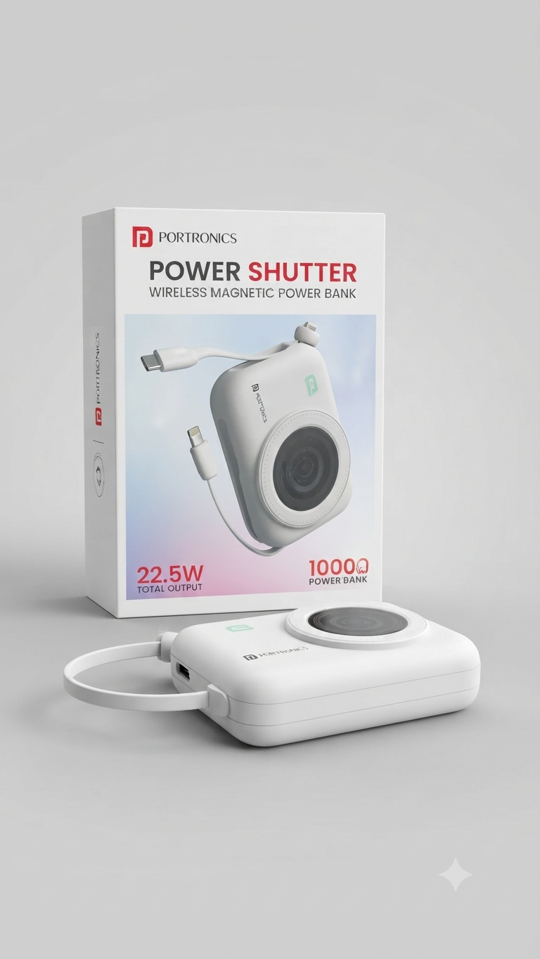 Portronics Power Shutter 10000mAh Wireless Power Bank