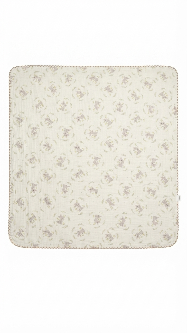 Rabbit Muslin Blanket