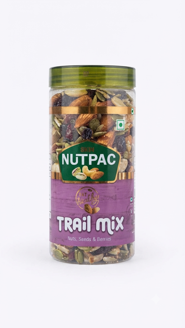 Skin Nutpac – Trail Mix (Nuts, Seeds & Berries) (Jar) 250gm