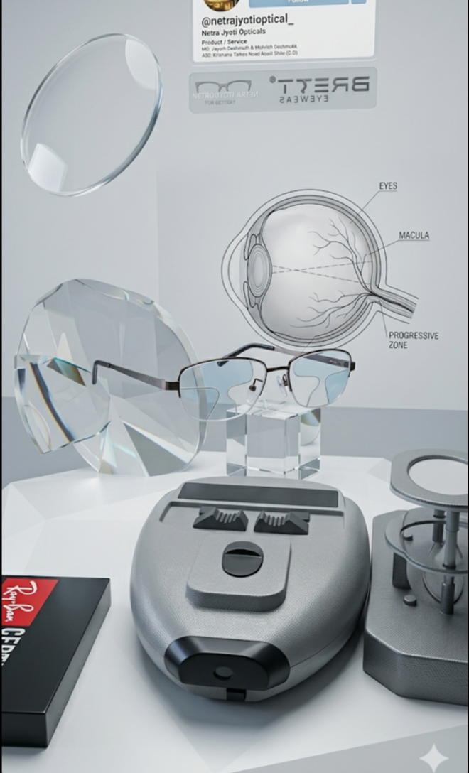 Refined Semi-Rimless Rectangular Eyeglasses