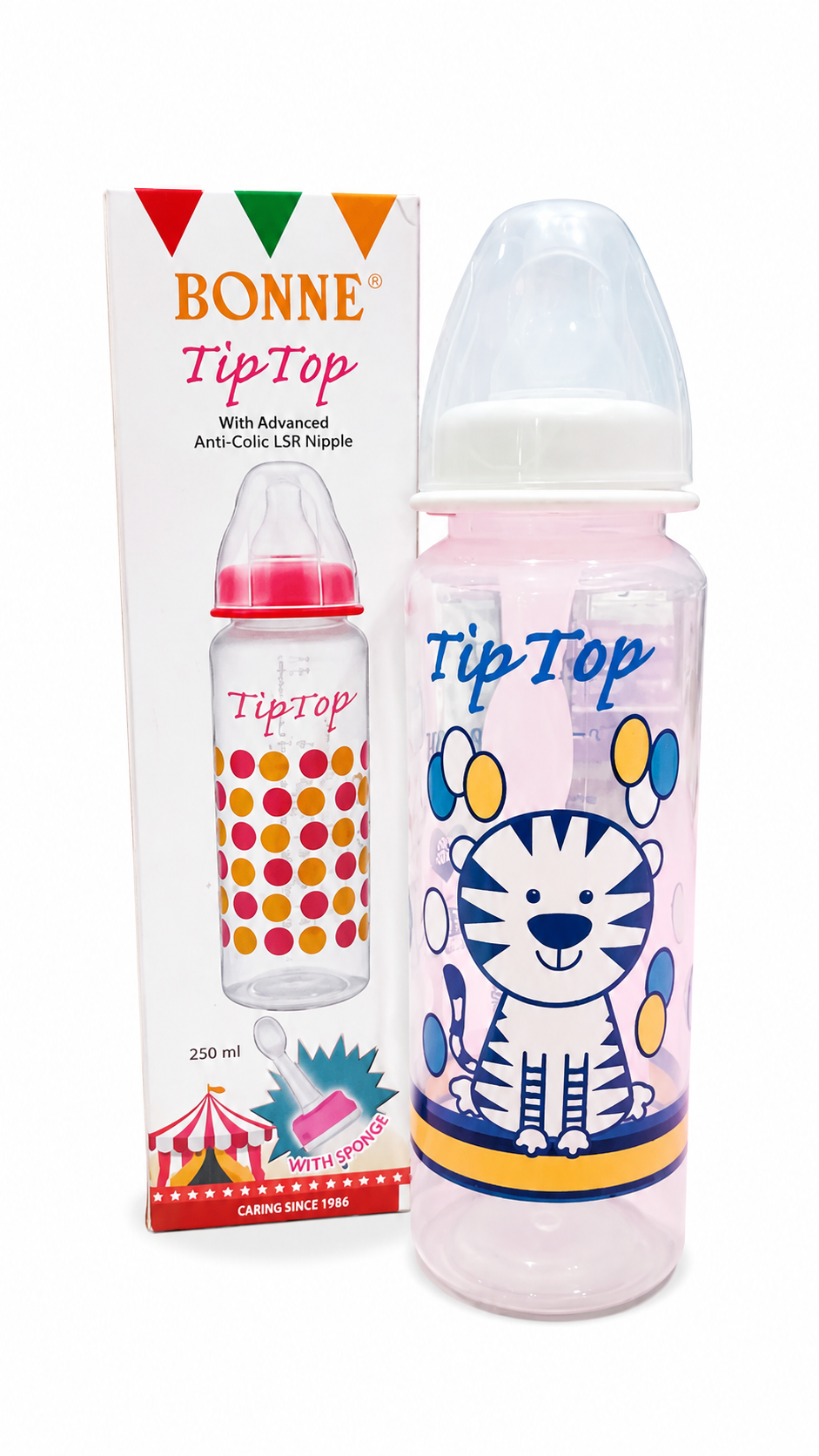 Bonne TipTop Baby Feeding Bottle – Tiger Print (250ml)
